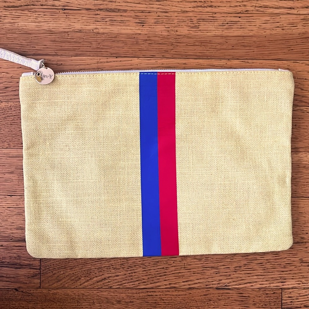 Claire V. Canvas Zip Clutch